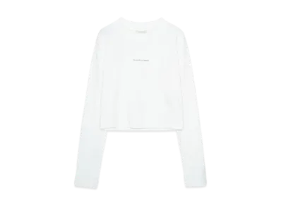 Calvin Klein Jeans A- LS MONOGRAM BABY TEE "BRIGHT WHITE"