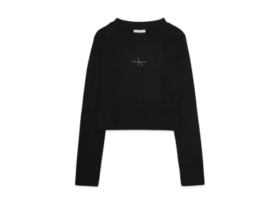 Calvin Klein Jeans A- LS MONOGRAM BABY TEE "CK BLACK"