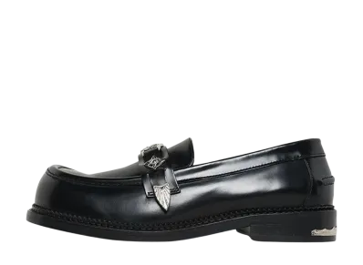 TOGA VIRILIS Square metal loafer "BLACK POLIDO"