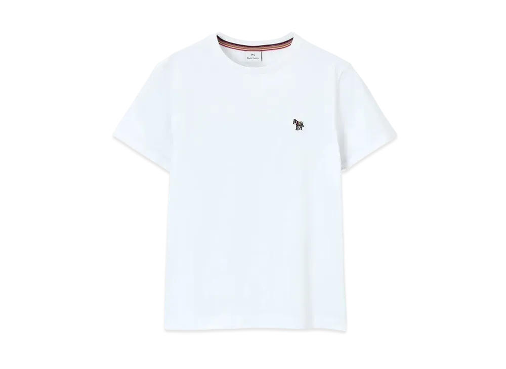 Paul Smith Women's Zebra Patch Short Sleeve T-Shirt "White"
