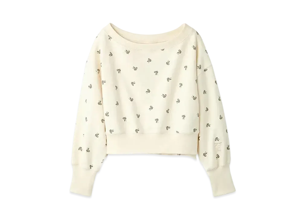 FURFUR x Philly chocolate Small Floral Pattern Sweat Set "Ivory"