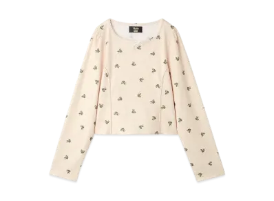 FURFUR x Philly chocolate Small Floral Print Thermal Tops "Pink"