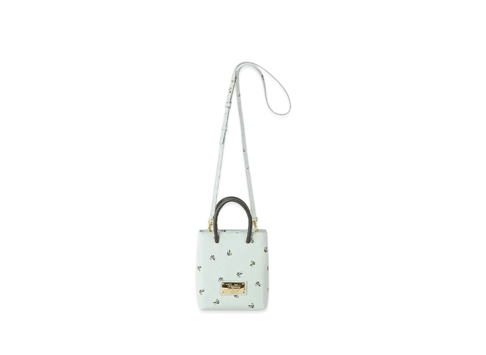 FURFUR x Philly chocolate Small Floral Pattern Mini Tote Bag "Mint"
