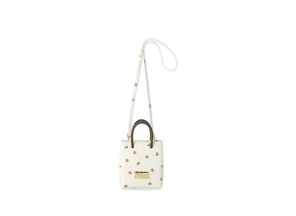 FURFUR x Philly chocolate Small Floral Pattern Mini Tote Bag "Ivory"