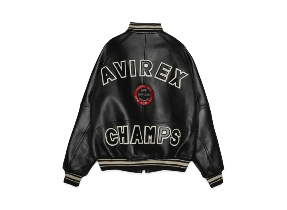 AVIREX 50th Ani VARSITY JKT "BLACK"