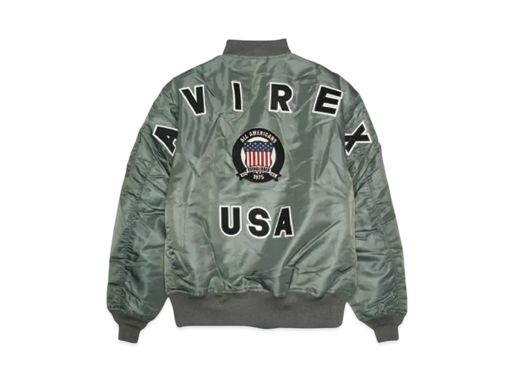 AVIREX MA-1 SIGNATURE BIG LOGO "SAGE"