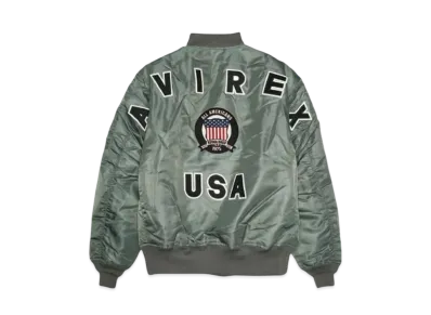 AVIREX MA-1 SIGNATURE BIG LOGO "SAGE"