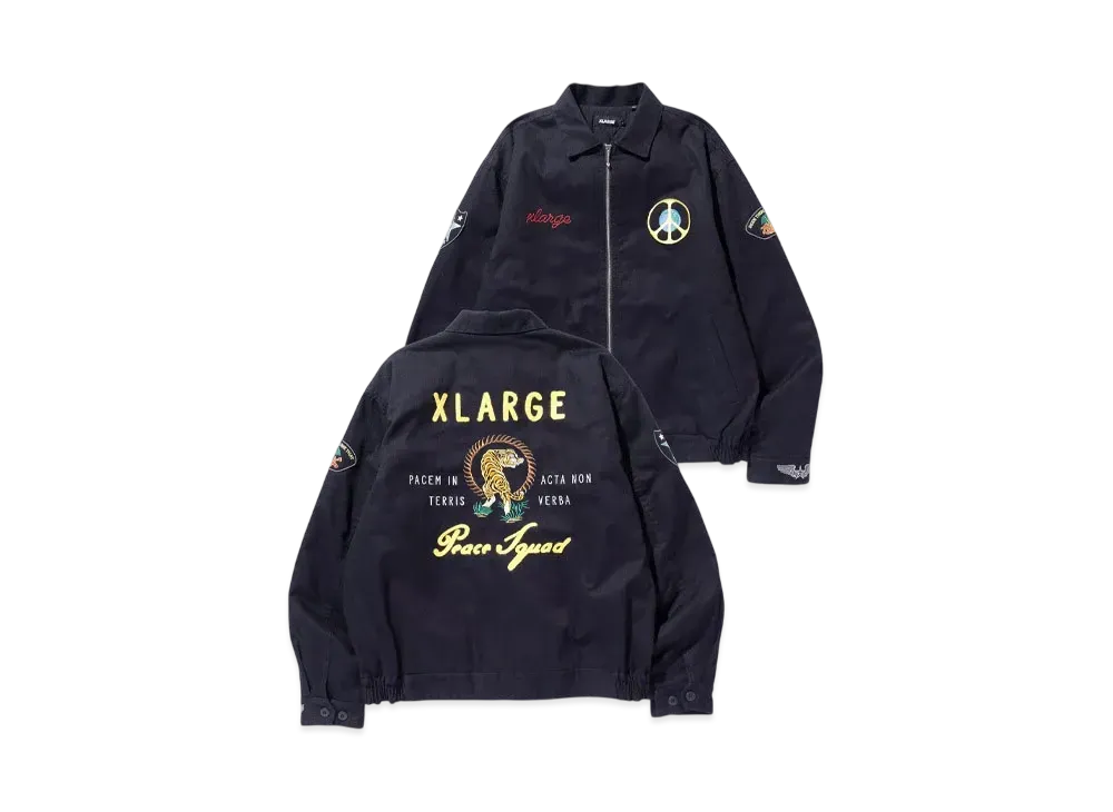 XLARGE PEACE SQUAD VIETNAM JACKET "BLACK"