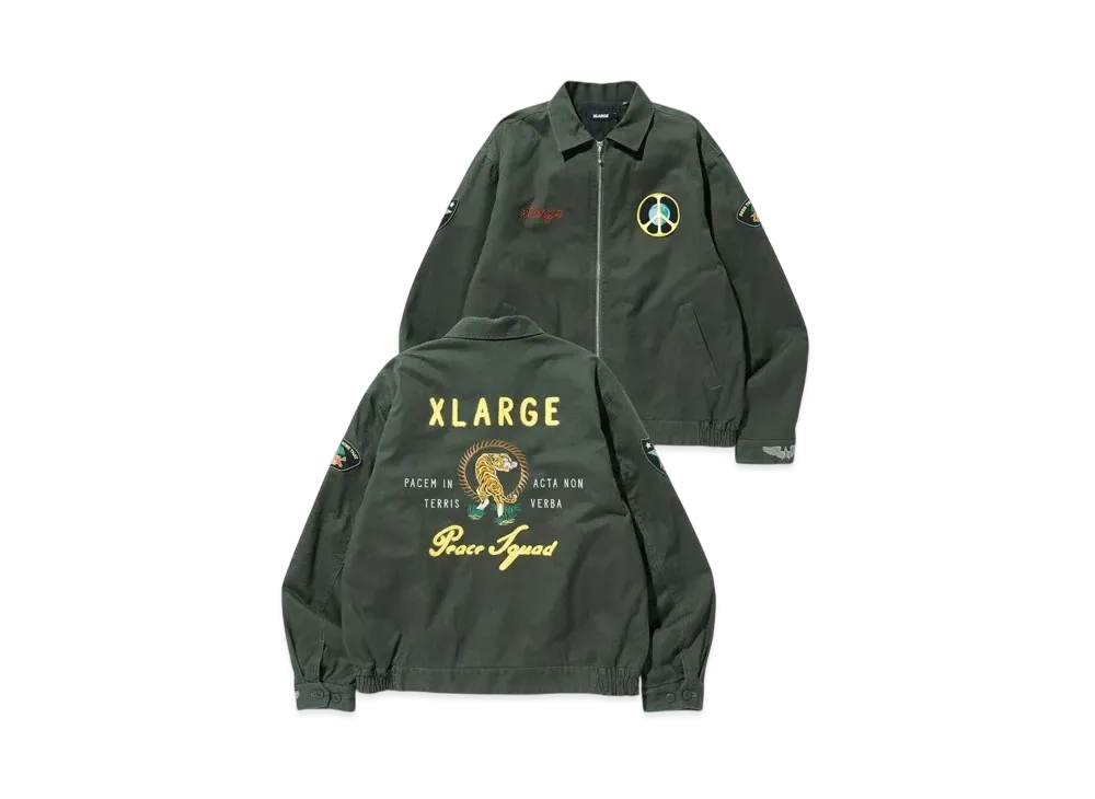 XLARGE PEACE SQUAD VIETNAM JACKET "DkGREEN"