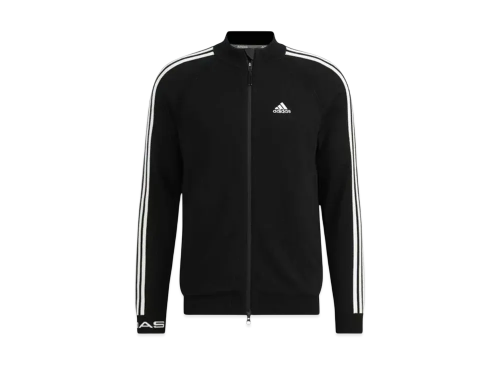 adidas 3-Stripes Windproof Long Sleeve Lining Full Zip Sweater "Black"