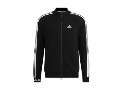 adidas 3-Stripes Windproof Long Sleeve Lining Full Zip Sweater "Black"