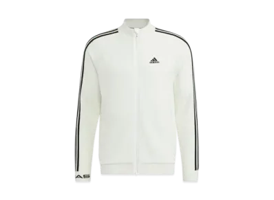 adidas 3-Stripes Windproof Long Sleeve Lining Full Zip Sweater "White"
