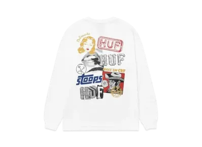 HUF Mashup LS Tee "White"