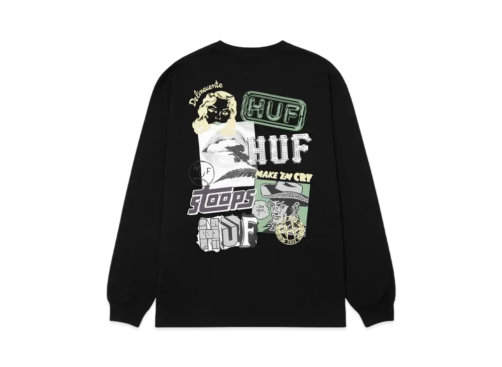 HUF Mashup LS Tee "Black"