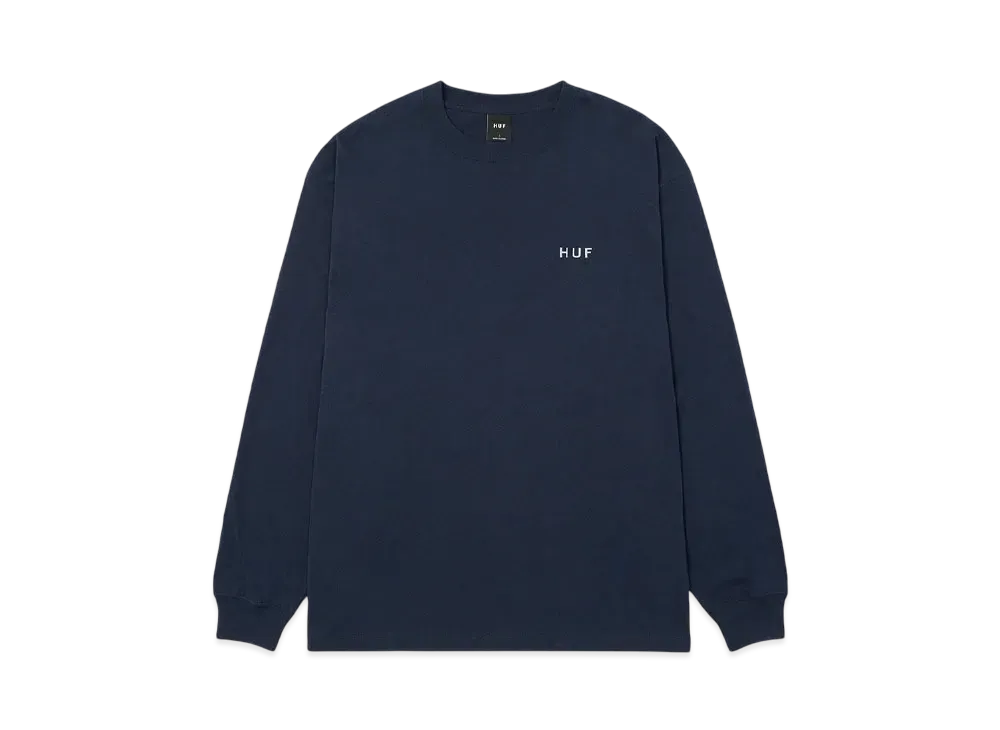 HUF OG Logo LS Tee "Navy"