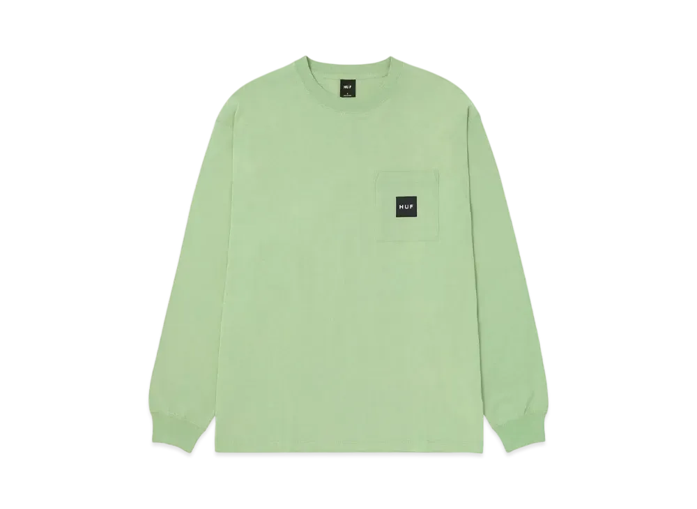 HUF Set Box Logo LS Pocket Tee "Basil"