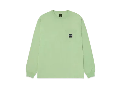 HUF Set Box Logo LS Pocket Tee "Basil"