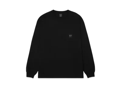 HUF Set Box Logo LS Pocket Tee "Black"