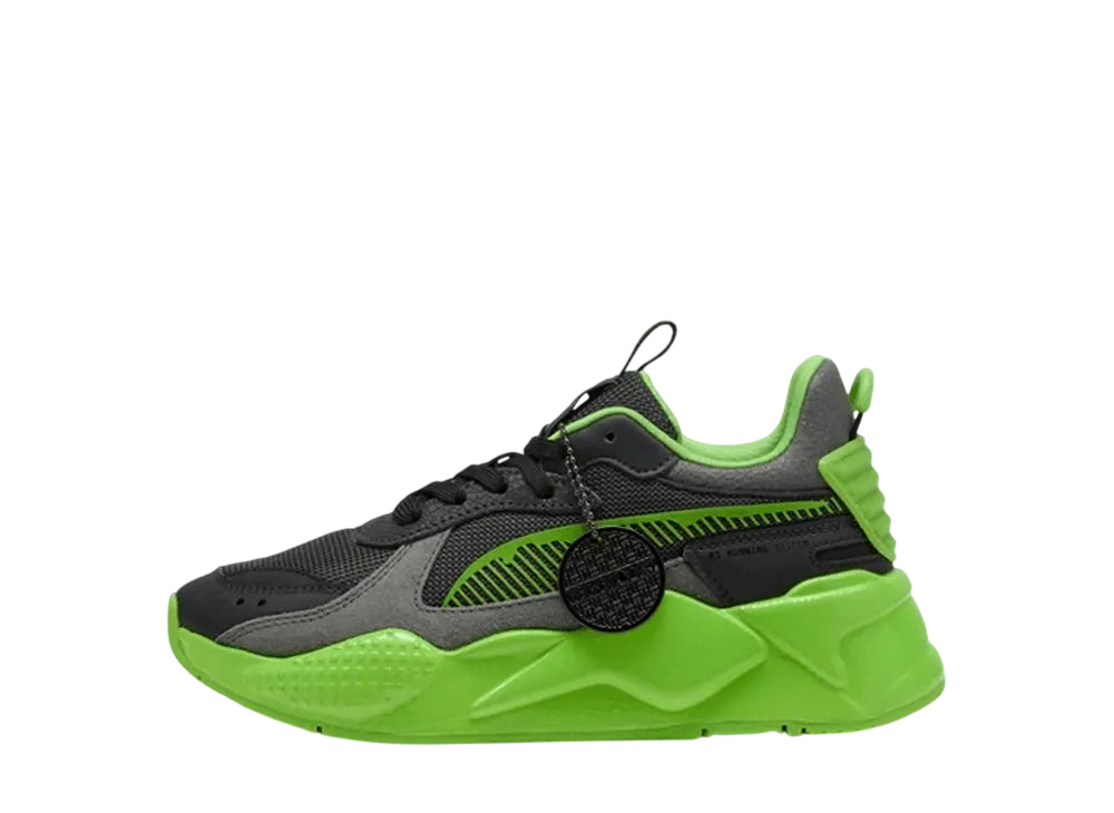 ティーンエイジ ミュータント ニンジャ タートルズ × プーマ GS RS-X "プーマブラック/リーフィーグリーン" (キッズ)