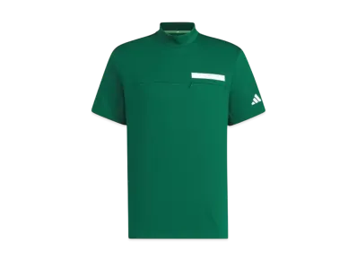 adidas Chest Pocket Mockneck Short Sleeve Shirt "Collegiate Green"