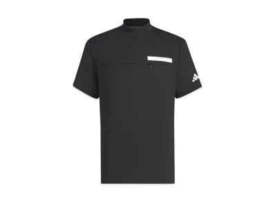 adidas Chest Pocket Mockneck Short Sleeve Shirt "Black"