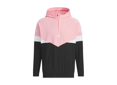 adidas Twist Weave Archive Design Side Zip Half Zip Long Sleeve Hoodie "Semi Pink Spark/Black"