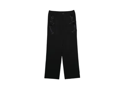 TOGA VIRILIS Acetate twill pants "BLACK"