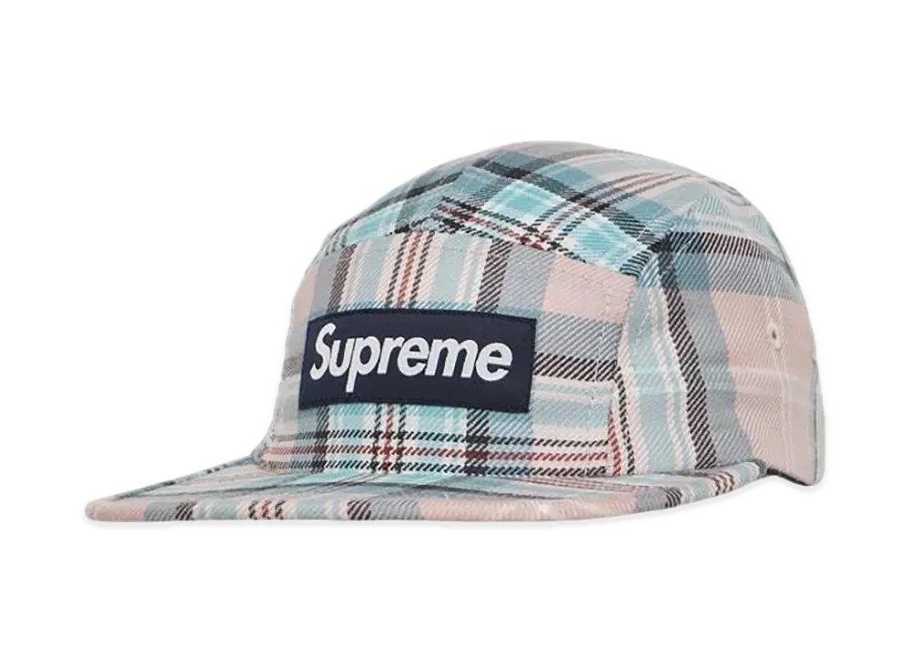 Supreme Lochcarron Camp Cap "Pink Plaid"