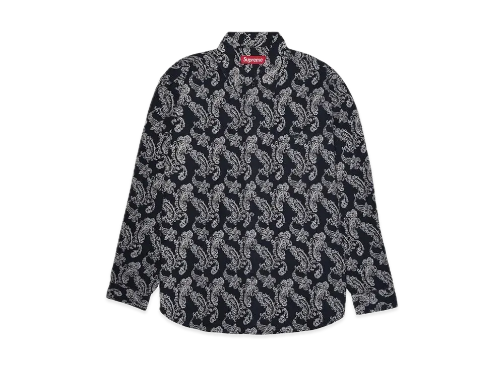 Supreme Paisley Flannel Shirt "Navy"