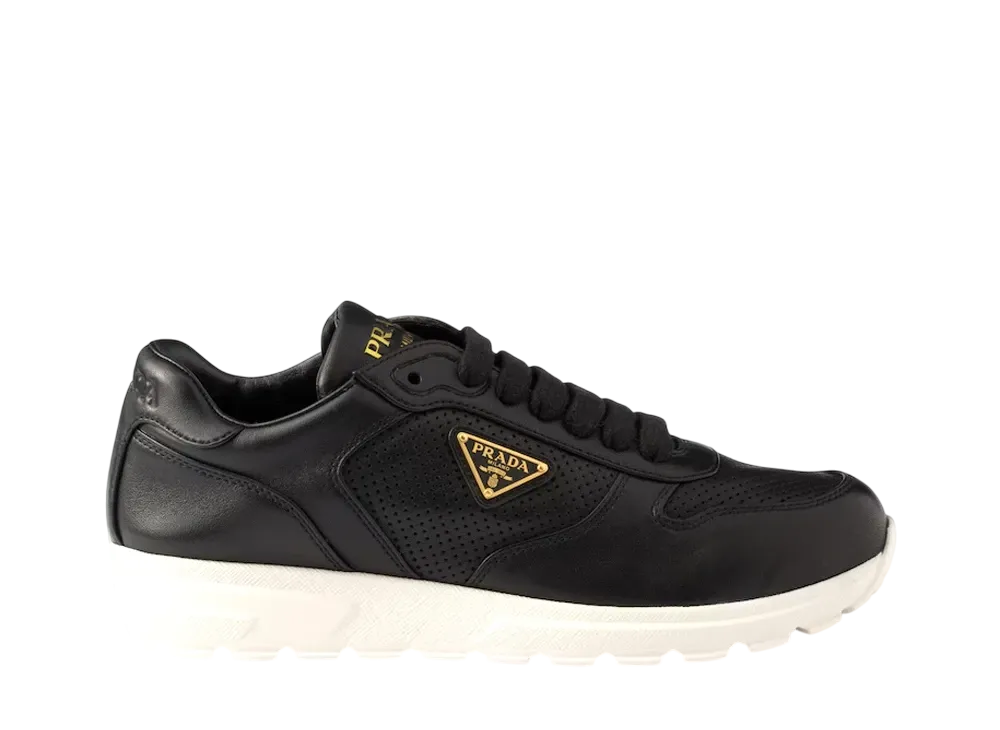 PRADA Women's PRAX 2.0 Leather Sneakers "Black"