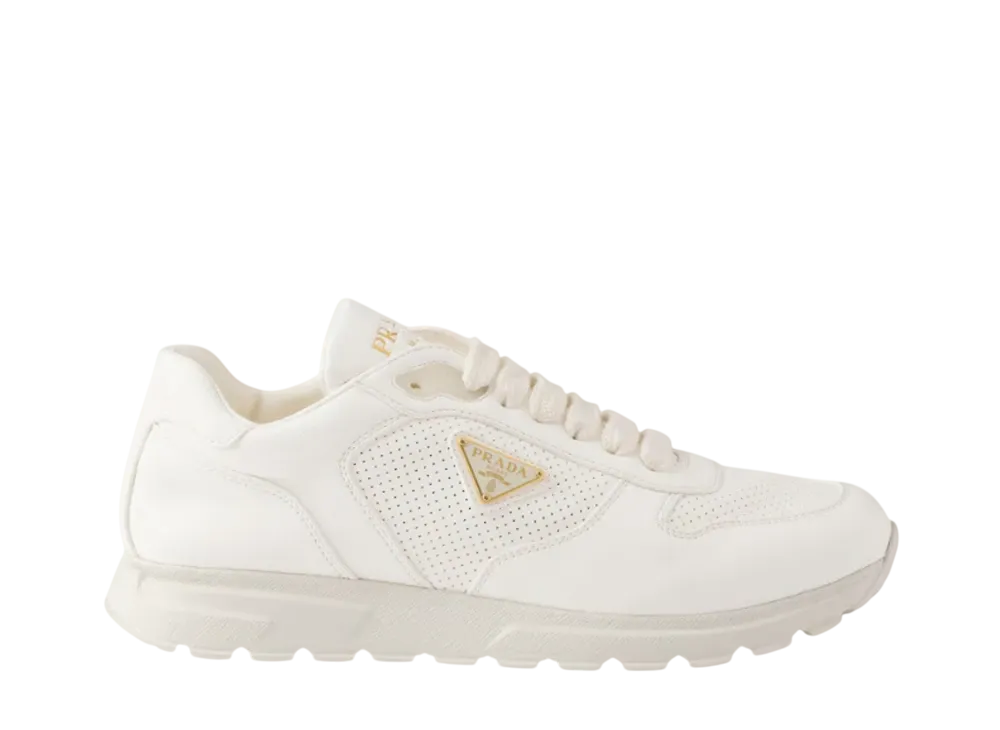 PRADA Women's PRAX 2.0 Leather Sneakers "Ivory"