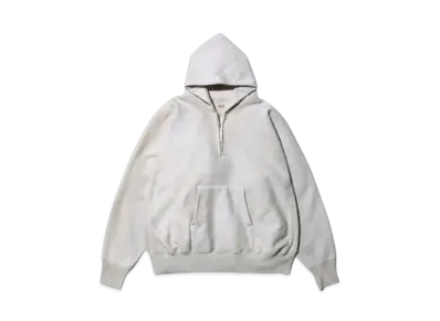 A.PRESSE Vintage Half Zip Sweat Hoodie "Beige"