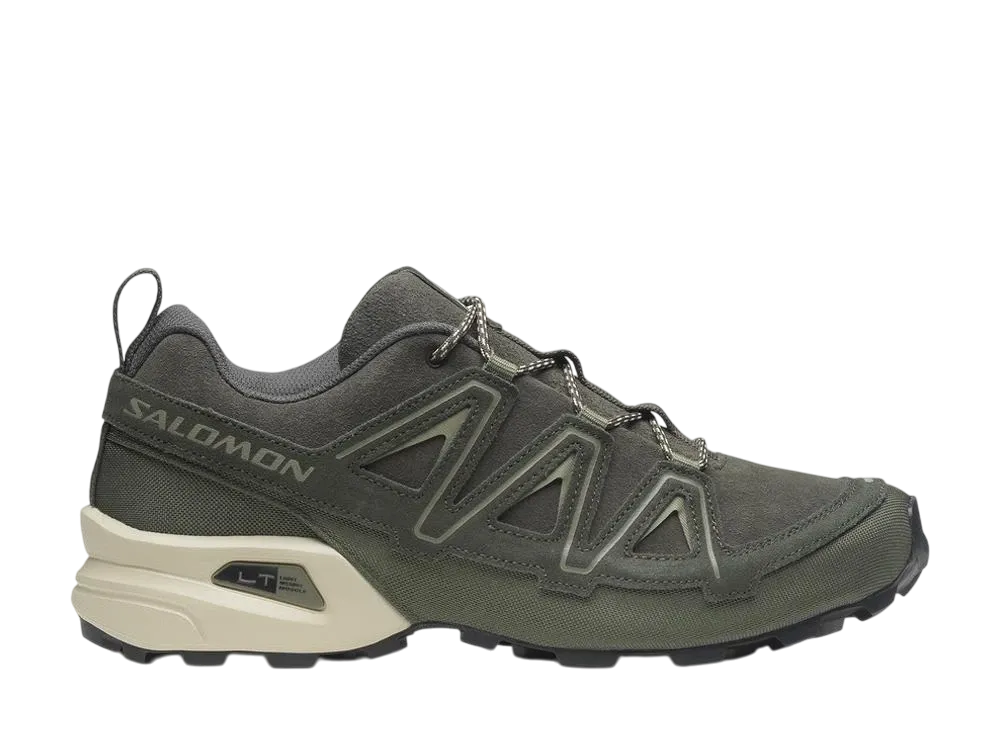 サロモン スピードクロス3 エクスパンス レザー "ピート/ディープライケングリーン/グリーンヘイズ"