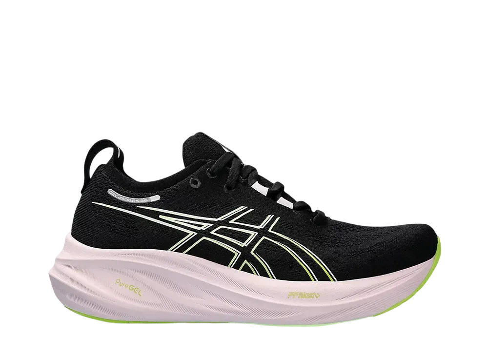 アシックス ウィメンズ ゲルニンバス26 "ブラック/ネオンライム"