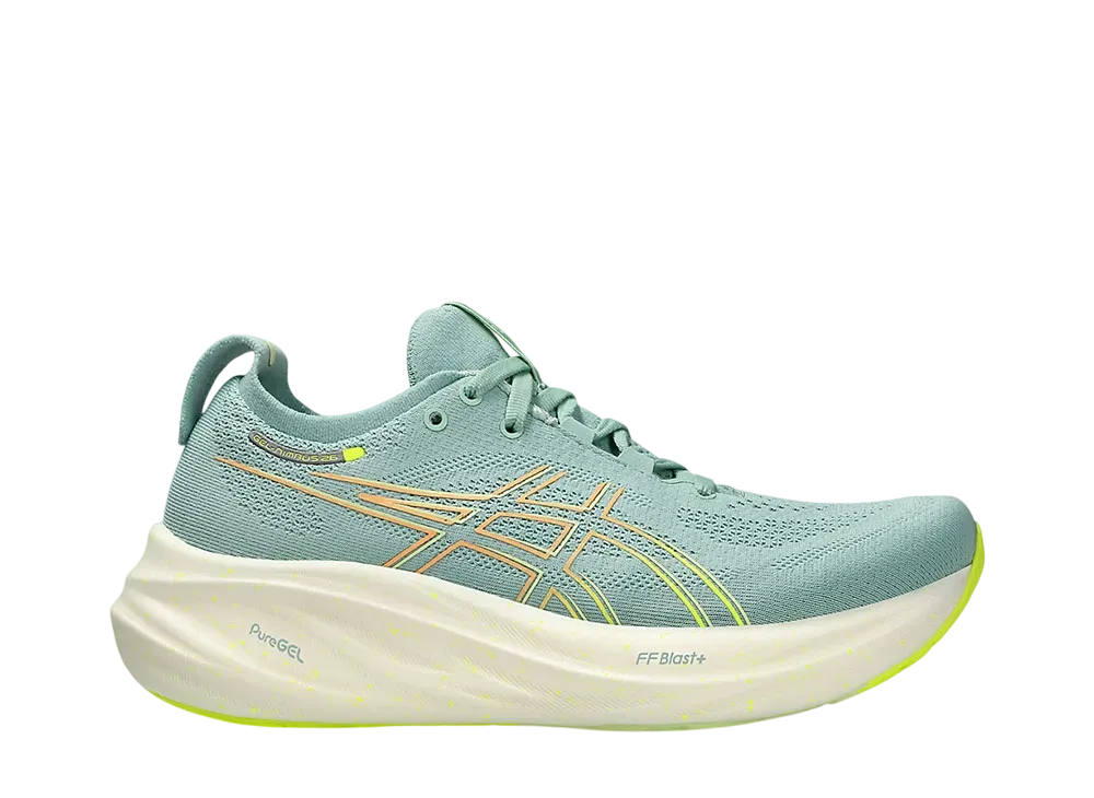 アシックス ウィメンズ ゲルニンバス26 "ライトセラドン/セーフティイエロー"