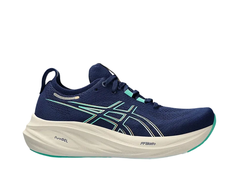 アシックス ウィメンズ ゲルニンバス26 "ブルーエクスパンス/オーロラグリーン"