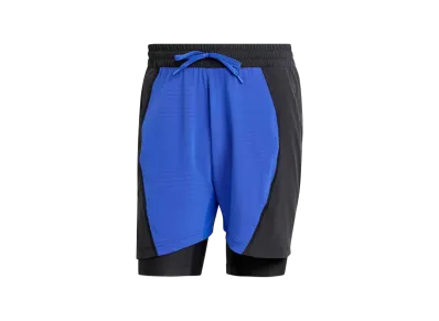 adidas Tennis Shorts & Inner Shorts Set "Lucid Blue/Black"