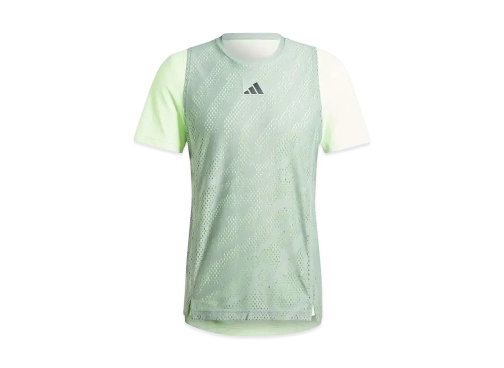 adidas Tennis Pro Layering Short Sleeve T-Shirt "Silver Green/Green Spark"