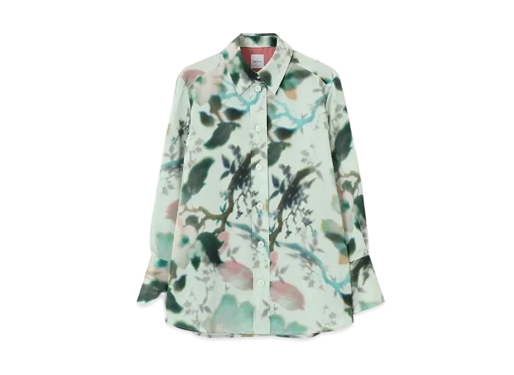 Paul Smith Women's Lens Blur Botanical Shirt "LightYellow"