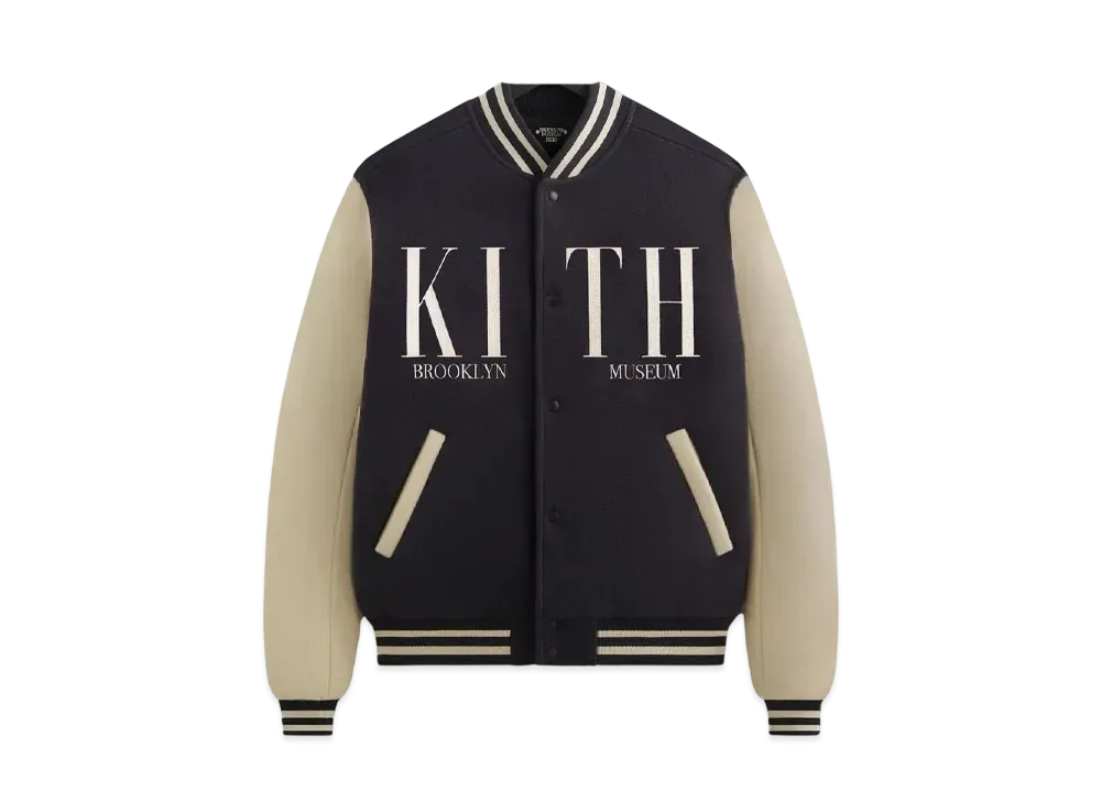 Kith x The Brooklyn Museum Wool Varsity Jacket "Ink"