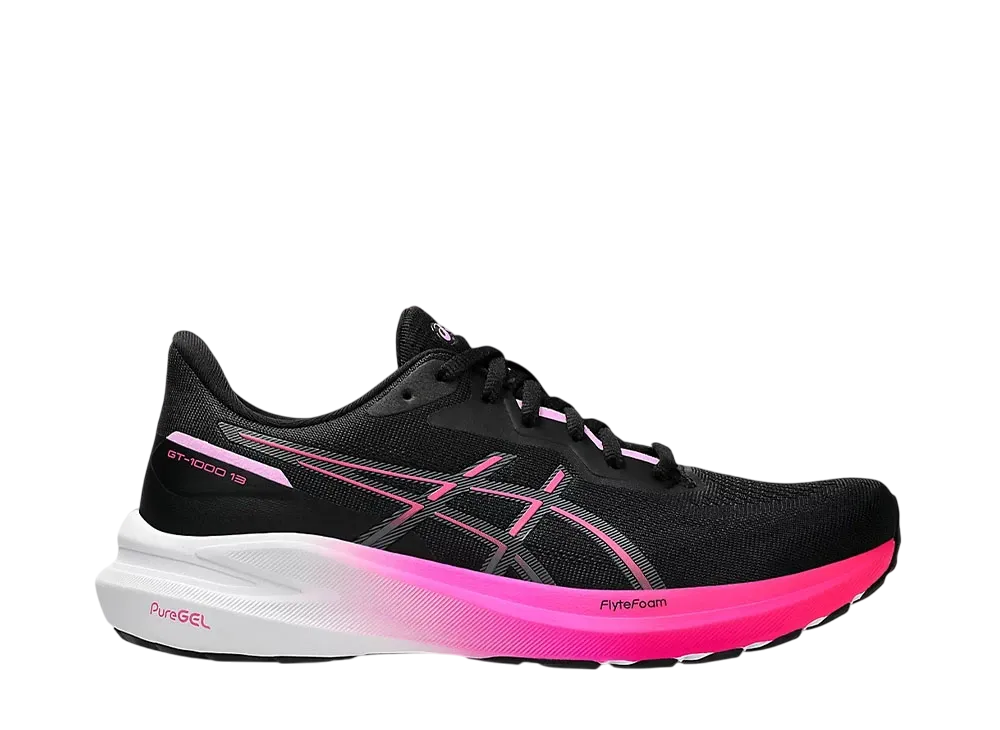 アシックス ウィメンズ GT1000 13 "ブラック/ピンクグロー"