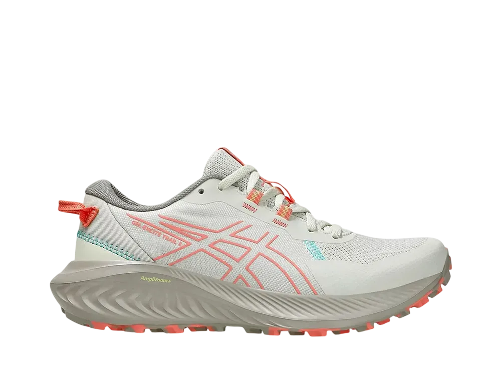アシックス ウィメンズ ゲルエキサイト トレイル2 "レイクグレー/グアバ"