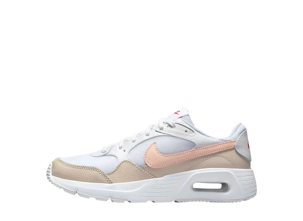 ナイキ GS エアマックス SC "ホワイト/ライトオールウッドブラウン/エンバーグロー/エコピンク" (キッズ)