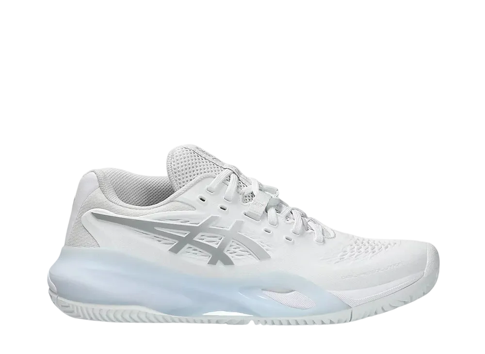 アシックス ウィメンズ ゲルレゾリューション10 クレイ "ホワイト/ピュアシルバー"
