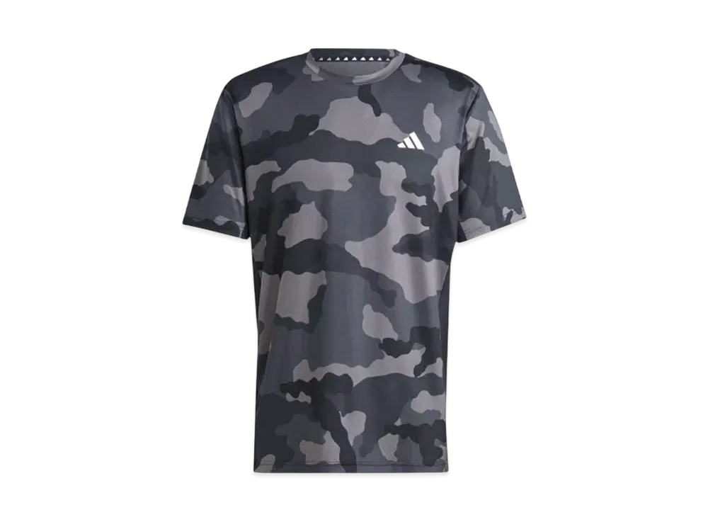 adidas Train Essentials Camo Allover Print Short Sleeve T-shirt "Black"