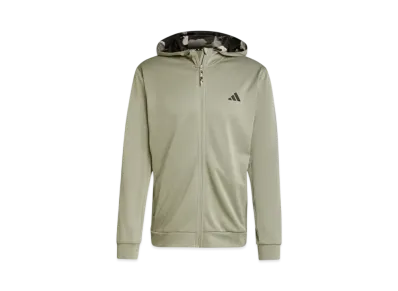adidas Training Essentials Camo Full Zip Parka "Silver Pebble"