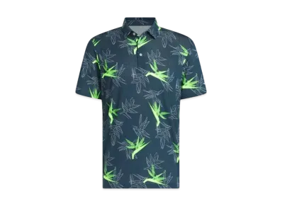 adidas Novelty Print Short Sleeve Stretch Shirt "Green Night"