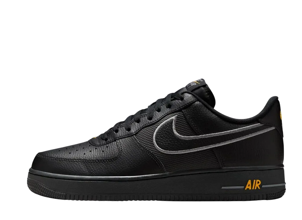 Nike Air Force 1 Low "Black/Laser Orange/Metallic Silver"