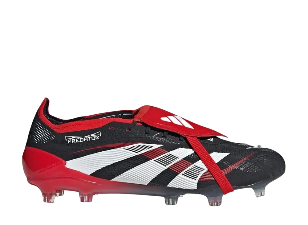 adidas Predator 25 Elite FG "Core Black/Footwear White/Vivid Red"