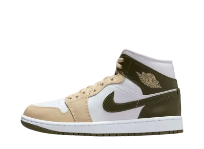 ナイキ ウィメンズ エアジョーダン1 ミッド "オリーブグリーン"